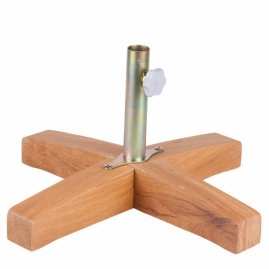 Base Madeira Para Guarda-Sol Com Pé Até 40mm de Diâmentro