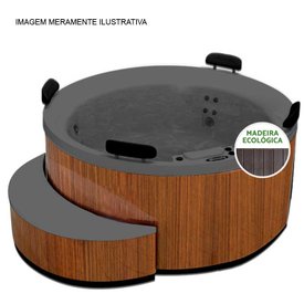 Estrutura Metálica Acabamento em Madeira Ecológica p/ Spa SOL