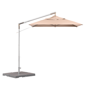 Guarda-sol Haste Lateral Quadrado em Alumínio e Bagum Com Base