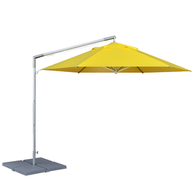 Guarda-sol Haste Lateral Redondo em Alumínio e Bagum Com Base