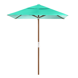 Guarda-sol Tipo Italiano Ombrelone Linha Ecolight Quadrado Em Madeira e Bagum Liso