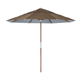 Guarda-sol tipo Italiano Ombrelone Linha Ecolight Redondo Em Madeira e Bagum Liso