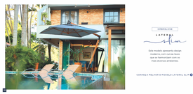 Ombrelone Lateral Slim Oitavado 360º Com Floreira em Madeira