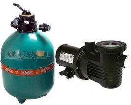 Filtro para Piscina 66 até 132 Mil Litros Dancor DFR 22 e Bomba 3/4cv