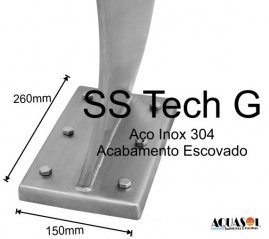 Cascata em Aço Inox 304 High Tech Grande com 105 cm
