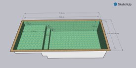 Piscina 7,30 X 3,33 em Cerâmica RTL-7