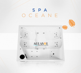 Spa Quadrado Oceane Slim em Gel Coat