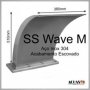 Cascata em Aço Inox 304 Wave Media com 51cm