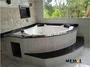 Banheira Hidromassagem de Canto Serena Premium em Gel Coat - Aquasol
