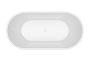 Banheira Oval de Imersão Riva Freestanding em Solid Surface Fosco ou Polido