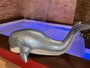 Cascata Baleia Móvel em Fibra de Vidro para Piscinas