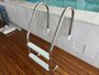 Escada Aço Inox com 2 Degraus ABS Anatômico para Piscinas