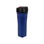 Kit Filtro Plissado Lavável 10'' x 2 1/2'' + Carcaça Azul de Polipropileno Vazão até 1.000 l/h Para SPAS