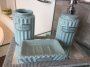 Kit Saboneteira em Cerâmica para Banheiro