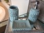 Kit Saboneteira em Cerâmica para Banheiro